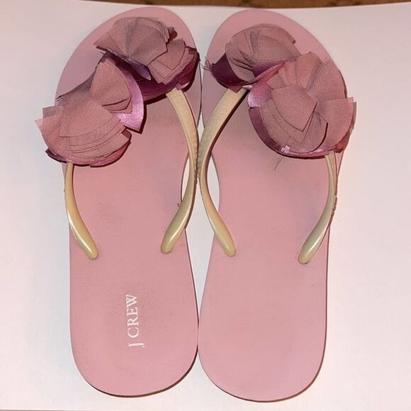 J. Crew chiffon flower flipflop 9.5 - Picture 3 of 8